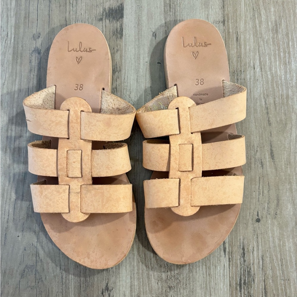 Lulu's Natural Vegetable Tanned Leather Sandals
